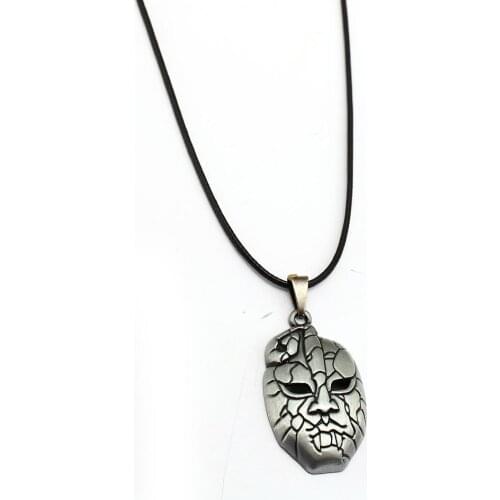 JOJOS BIZARRE ADVENTURE Necklace DIO Mask Pendant Titanium Metal Rope Chain Choker Necklaces Women Men Charm Gifts Jewelry