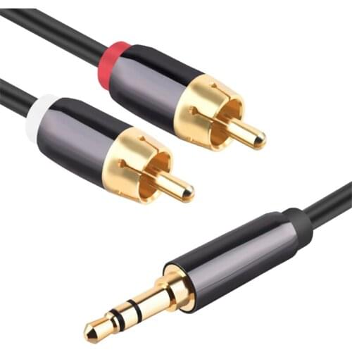 RCA Cable 3.5mm to 2rca Aux rca Jack 3.5 Audio Stereo Cable for Smartphone Amplifier Home Theater DVD 2 rca AUX Cable