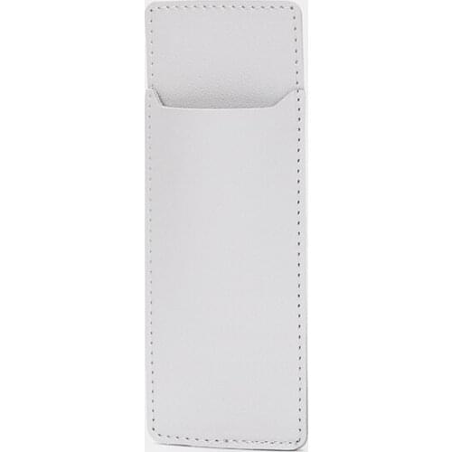 Leather PU solid color pencil case Japan and South Korea simple wild ins girl cute single makeup brush brush bag protective cove