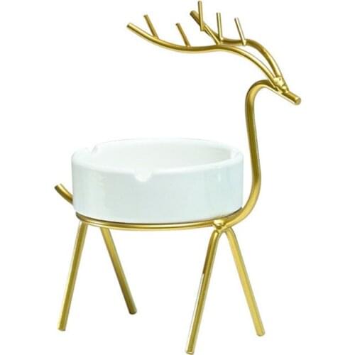 Creative Ash Tray Office Household Decoration Living Room Accessories Nordic Style Fawn Rack Smoking Holder Ashtray