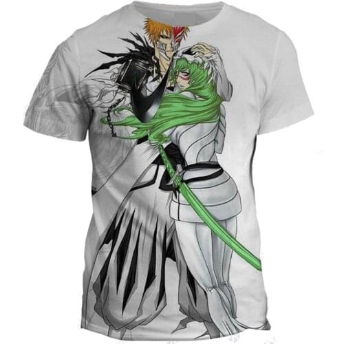 Hot Sale Anime Bleach T-shirt 3D Printed Summer Fashion Popular Short-sleeved Casual Cool T Shirt Unisex Harajuku Streetwear Top