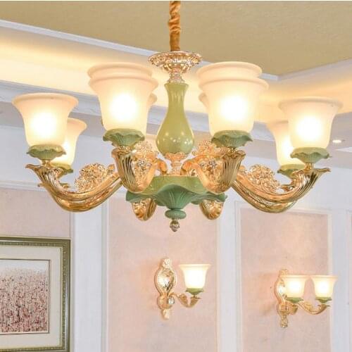 European style living room chandelier modern simple living room lamp atmosphere family dining room bedroom zinc alloy lighting