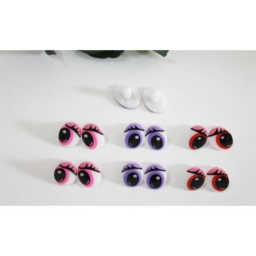 Masckaszem 15x20mm clean print safety toy cartoon eyes & washer for diy plush doll --color option--60pcs/lot