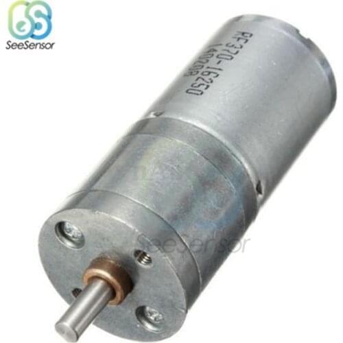JGA25-370 Mini DC Motor 12V Electric Gear Motor High Torque 5/10/15/20/30/60/100/150/200/300/400/500/1000/1200 rpm