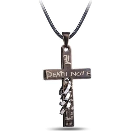 Fashion Anime Death Note Cross Necklace Pendants Figure Ryuuku Necklace Souvenirs Figure Toys Gift
