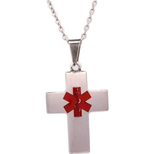 High Quality Stainless Steel Cross Pendant Necklace Mens Cross Necklace Jewelry Gift