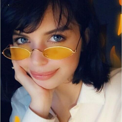 NerZhul 8 Colors Unsex Metal Sunglasses Retro Small Oval Sun Glasses Female Shades Vintage Gothic Man Sunglasses CACL01