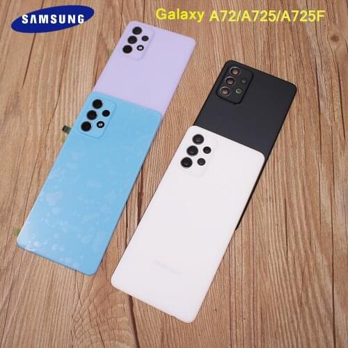 Original Samsung A72 Housing Cover A725 Battery Protective Back Cover For Galaxy A725F Door Rear Replace Case +Camera Lens 6.7