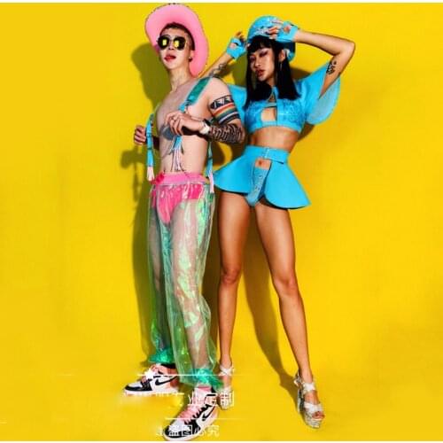 Festival Outfit Male Singer Nightclub Dj Ds Rave Clothes Birthday Outfits For Women Jazz Dancer Party Performance Wear DN5580