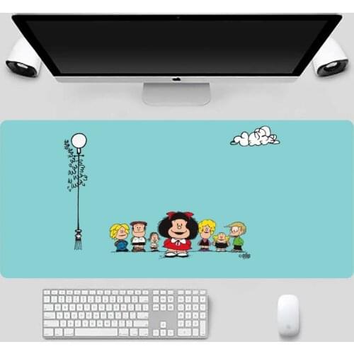 Mafalda Anime Rubber Mouse Durable Desktop Mousepad X XL XXL Non slip Cushion Thickness 2mm LockEdge equal LE