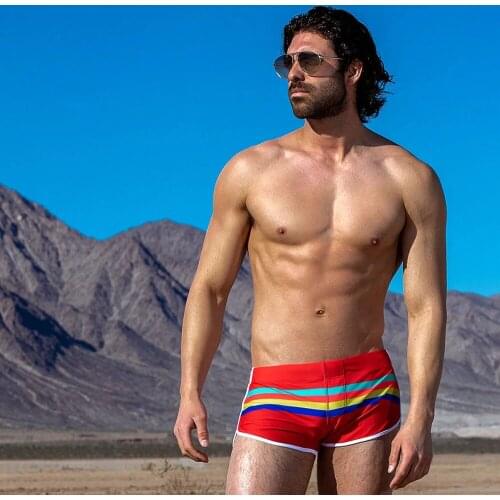 Hot Sexy Mens Swimsuit Man Swimwear Male Sexy Swimming trunks Push-up Padded Shorts Men Surf Board Beach Pants Surfing Swim