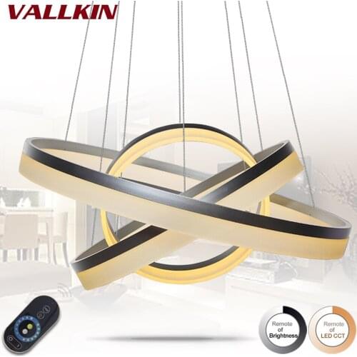 Dimmable Modern LED Pendant Lights For Hallway Hanging Circles Rings Acrylic Lamp suspension luminaire Pendant Lamps Lighting