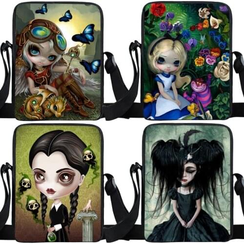 Bolsa Feminina Gothic Girl Shoulder Bags Trendy Messenger Bag Beautiful Crossbody Bag Women Carrying Bag Girls Cosmetic bags