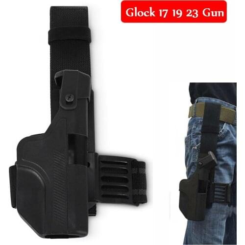 Tactical Glock Hand Gun Accessories Military Airsoft Hunting Pistol Gun Drop Leg Holster Glock 17 19 22 23 Pistol Case