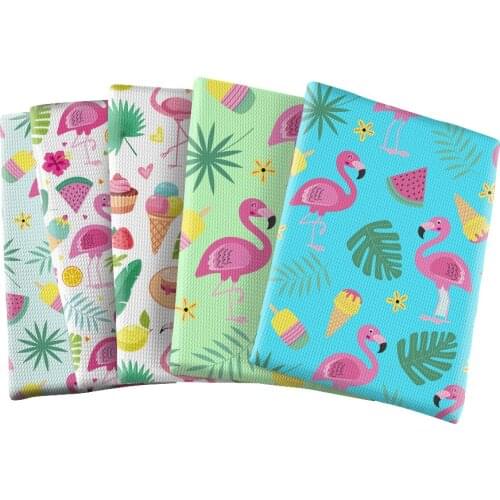 Bullet Fabric Printed Summer Flamingo Polyester Fabric DIY Kids Home Textile for Sewing Cloth 50*145cm