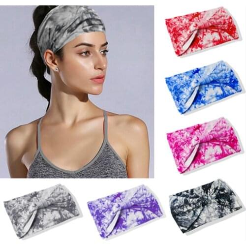 2019 Tie Dye BOHO Wide Cotton Stretch Women Headband Fascinator Hair Accessories Turban Headwear Bandage Hair Bands Bandana