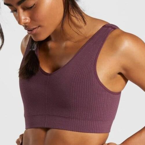 Women Sports Underwear Padded Push Up Sports Yoga Bra Seamless Autumn And Winter New Gym Sportwear Vest