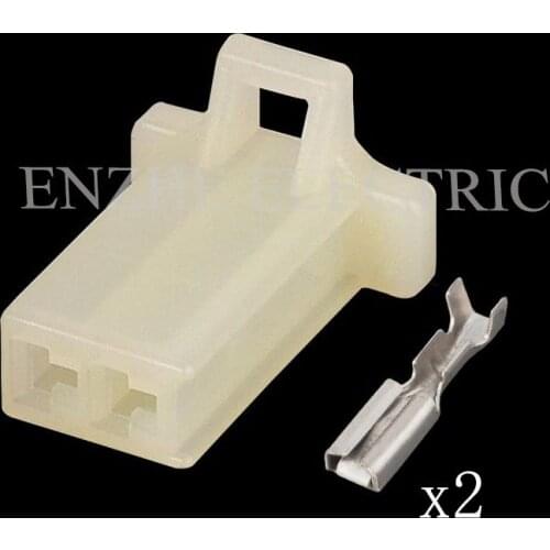 200set 6040-2111 car female wire 2 pin connector Plugs socket Fuse box Wire harness Soft Jacket include terminal DJ7021A-2.8-21