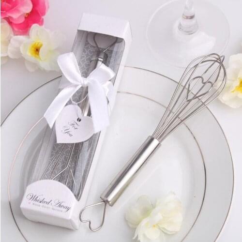 200pcs/lot Stainless Steel Heart Shape Hand Whisk Egg Beater Party Supplies Wedding Favors and Gifts SN1407
