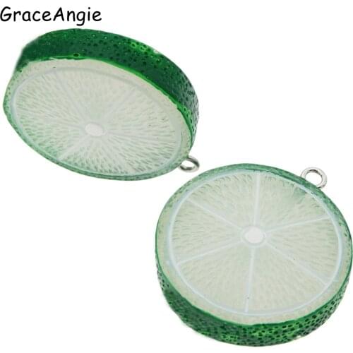 3pcs Fruit Charms Lemon Resin Jewelry Pendant For Earrings Summer Necklace Food&Beverages 38mm Pendant Craft DIY Jewelry Finding