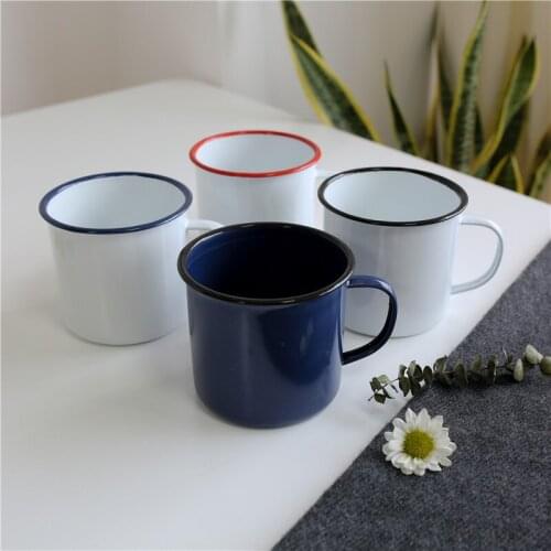 Enamel Retro Nostalgic Mug Tea Cup Office Coffee Cup Water Cup Milk Cup