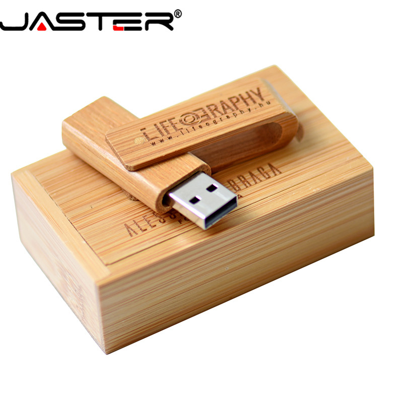 JASTER free shipping (free custom logo ) wooden spin + box USB 2.0 pendrive 4GB 8GB 16GB 32GB 64GB 128GB usb flash drive