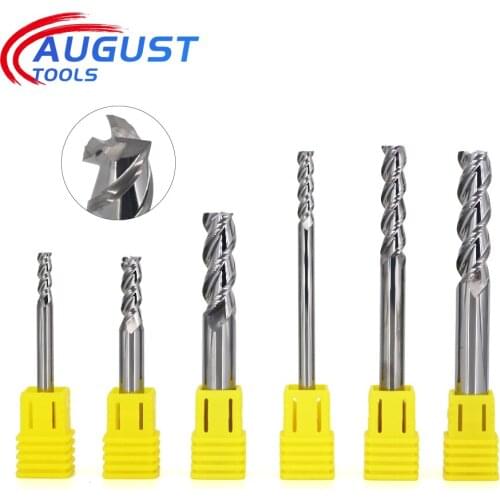 Aluminum Cnc Tools Endmill Cutting HRC55 3 Flute Carbide Milling Cutter End Mill For Aluminum Copper Processing Milling Tools