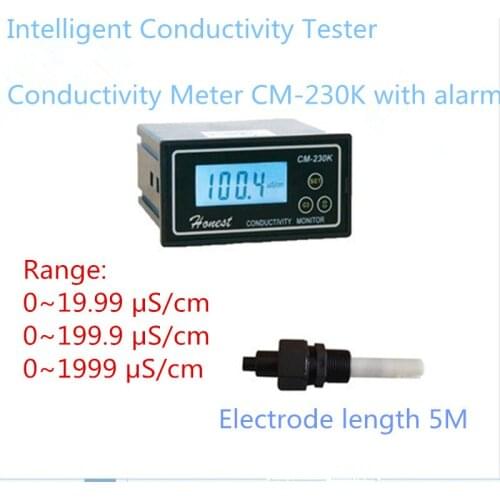 Intelligent Conductivity Tester Conductivity Meter CM-230K With Alarm 0-19.99uS/cm 0-199.9uS/cm 0-1999uS/cm