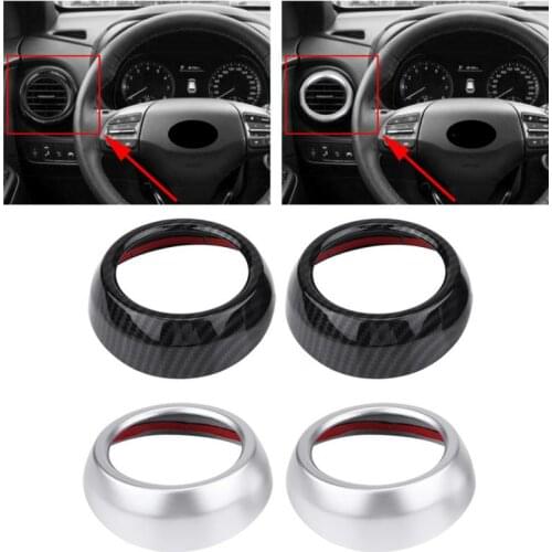 2Pcs Front Side Air Vent Outlet Trim Cover Frame for Hyundai Encino Kauai Kona 2017 2018 2019 2020 SUV Car AccessoriesNew