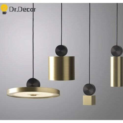 Post-modern Copper Pendant Lights Lighting Nordic Luxury Living Room Bedroom Restaurant Hanging Lamps Decor Kitchen Pendant Lamp