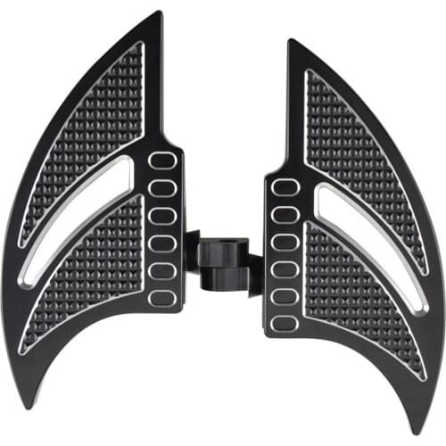 Motorcycle Aluminum Floorboards Foot Pegs Footrest Pedals Fits For Harley Touring Electra Road Glide Black