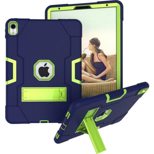 Soft Silicone + PC Kids Safe Shockproof Funda Shell Cover For Apple iPad Pro 11 2018 Tablet Children Robot Hybrid Kickstand Case