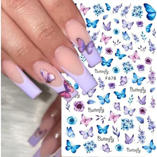 Christmas Elk Snowflakes Adhesive 3D Nail Stickers New Blood Hand Footprint Skull Head Bat Easter Halloween Slider Decals Decor