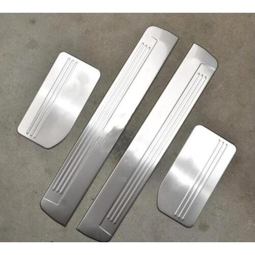 For Mitsubishi Pajero 2008-2012 Stainless Steel Internal Door Sill Strip Welcome Pedal Auto Car Styling Stickers Accessories 4 P