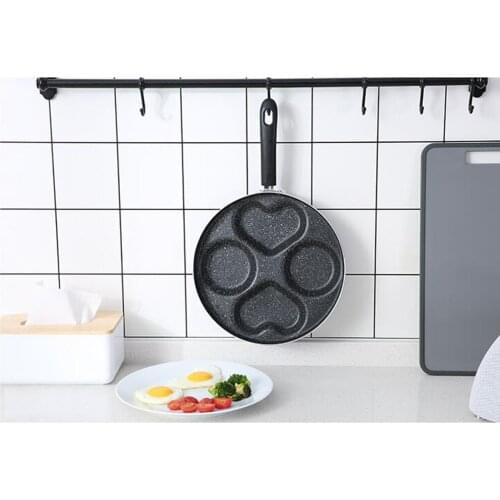 Outdoor Heart Shape Egg Pancake Non-Stick Pot Fry Frying Kitchen Pan 28cm