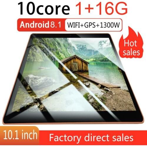 US Plug KT107 Plastic Tablet 10.1 Inch Large Screen Android 8.10 Version Fashion Portable Tablet 1G+16G Black Tablet Black