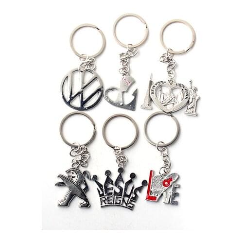 New Fashion metal keychain cartoon new york heart Souvenir keyring cute giftCraft Home Decor