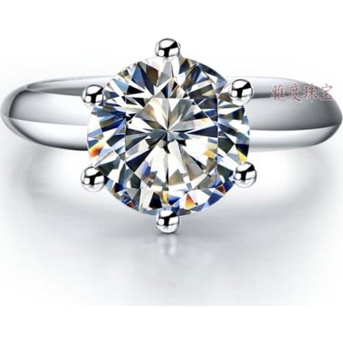 Solid Platinum PT950 Ring Diamond Engagement Rings for Women Promise rings For Lady VVS1 D Color