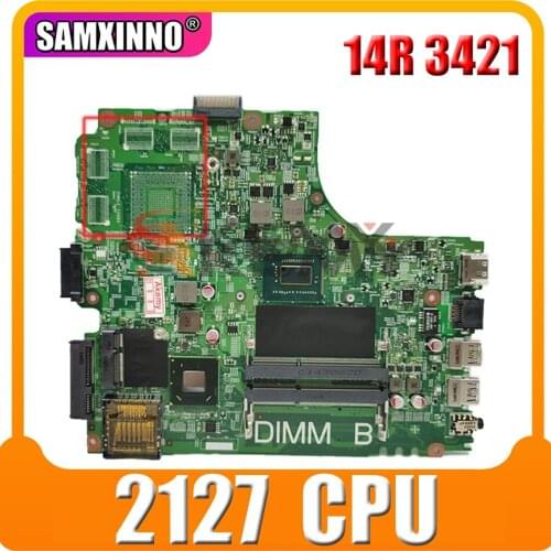 Original Laptop motherboard For DELL Inspiron 14R 3421 5421 Core SR105 Pentium 2127 Mainboard CN-0JK9FM 0JK9FM 12204-1