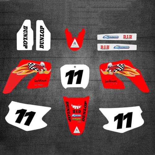 GRAPHICS Personalised Stickers Motorcycle Decos Kits For Honda CR250 CR250R CR125 CR125R 2000 2001 125 CR 250CR CR 125R CR 250R