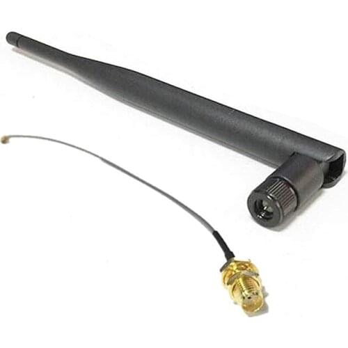 3G Antenna Rubber 5dBi 850/900/1800/1900/2100 MHZ SMA Male Connector + IPX / u.fl To SMA Female Pigtail Cable 15cm