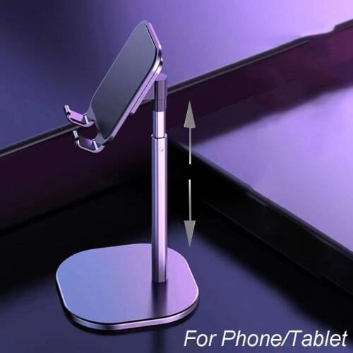 Folding Telescopic Lifting Phone and Tablet Stand Holders for Ipad I Phone Desktop Holder Adjustable Height Angle Live Support