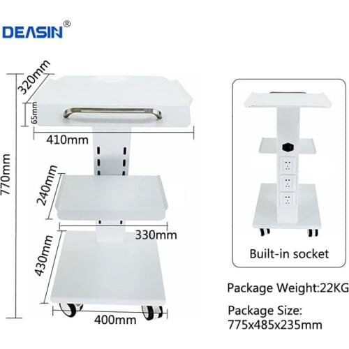 Dental Trolley Mobile Shelf Table Type 3k for Dentist-Dental Dental Technology