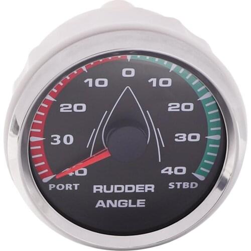 85mm Rudder Angle Indicator Gauge Meter 0-190ohm With Mating Sensor 52mm Marine Angle Meter 8 Color Backlight