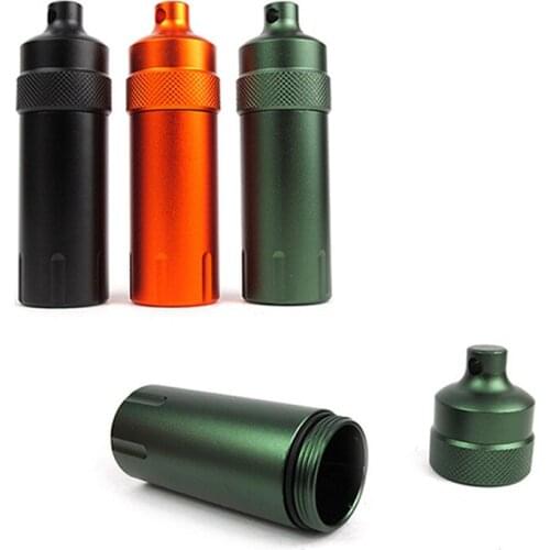 P46 Outdoor Waterproof Bottles Bottle Of First Emergency Aid Tablets Survival Camping EDC Box Cigarettes tank Matches
