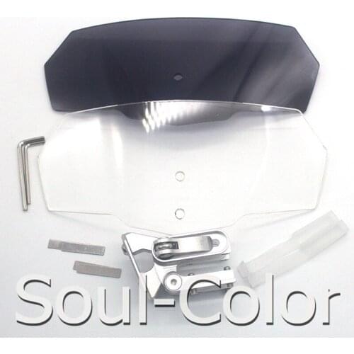 Airflow Adjustable Windscreen Wind Deflector Universal Motorcycle Windshield for Kawasaki BMW Ducati honda Benelli Triumph Yamah