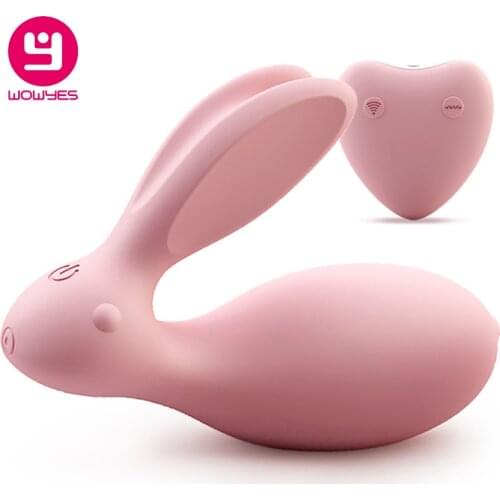 WOWYES Wireless Control Vibrator USB Charge Rabbit Female Massage Love Egg G Spot Clitoris Sex Toys For Woman Adult Erotic Toy