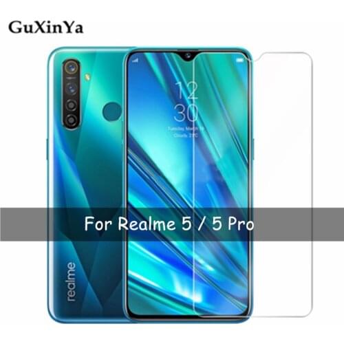 2pcs Tempered Glass Realme 5 Pro Screen Protector 9H Glass For OPPO Realme 5/ Realme 5 Pro Anti-scrath Protective Glass Realme 5