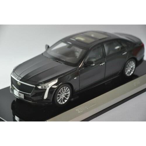 1:18 Diecast Model for GM Cadillac CT6 2019 Black Sedan Alloy Toy Car Miniature Collection Gifts CT