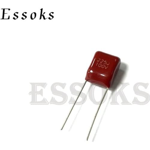 10PCS 100V225J 2.2UF Pitch 7.5mm 2200NF 100V 225 225J CBB Polypropylene film capacitor